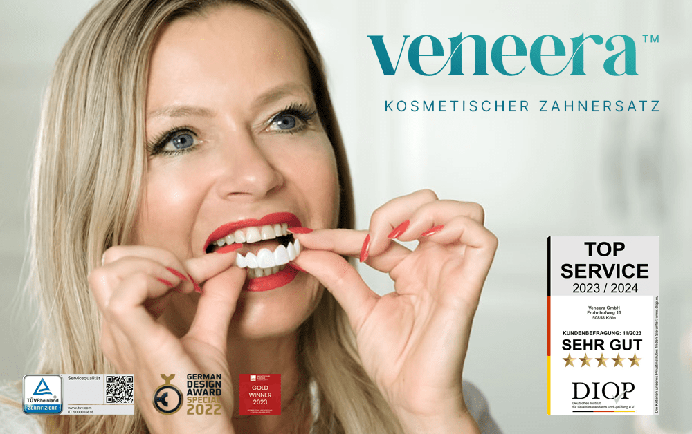 Veneera™ Veneers: Individuell gefertigt & ohne Zahnarztbesuch
– Veneera™ DACH