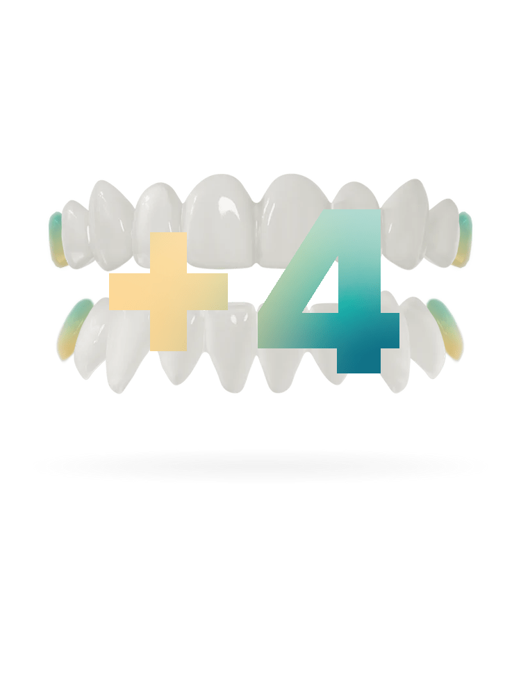 Zwei Zähne zusätzlich